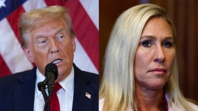 File) Marjorie Taylor Greene and Trump's fight comes in public after she introduced a bill to end H-1b visa