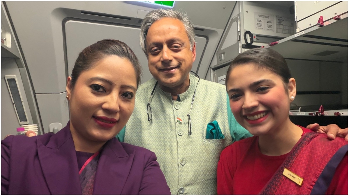 Shashi Tharoor's pleasant mid-air reunion with same Air India crew goes viral