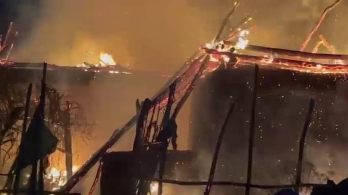 The fire erupted in the early hours of Monday.