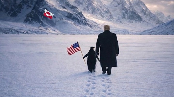 Penguin features in White House's Greenland post. Internet gives reality check