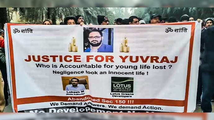 Yuvraj Mehra, a 27-year-old software engineer, died after his car plunged into a water-filled pit in Greater Noida. Greater Noida techie death