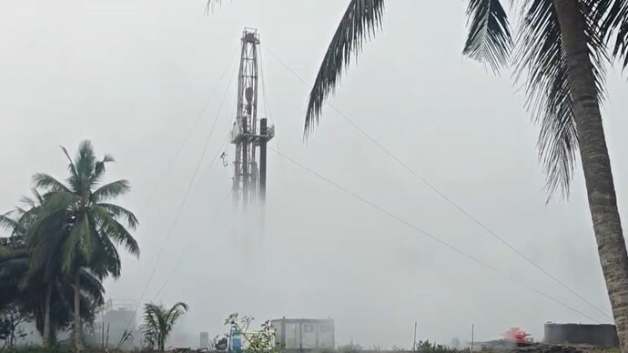 Suspected ONGC gas leak in Ambedkar Konaseema district triggers panic, villagers evacuated from Irsumanda Suspected ONGC gas leak in Ambedkar Konaseema district triggers panic, villagers evacuated from Irsumanda.