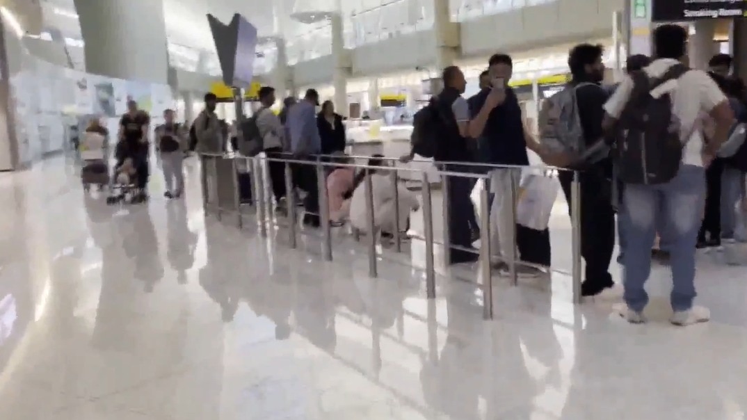 Chaos at Abu Dhabi airport, passengers stranded as airspace shut after Iran attack