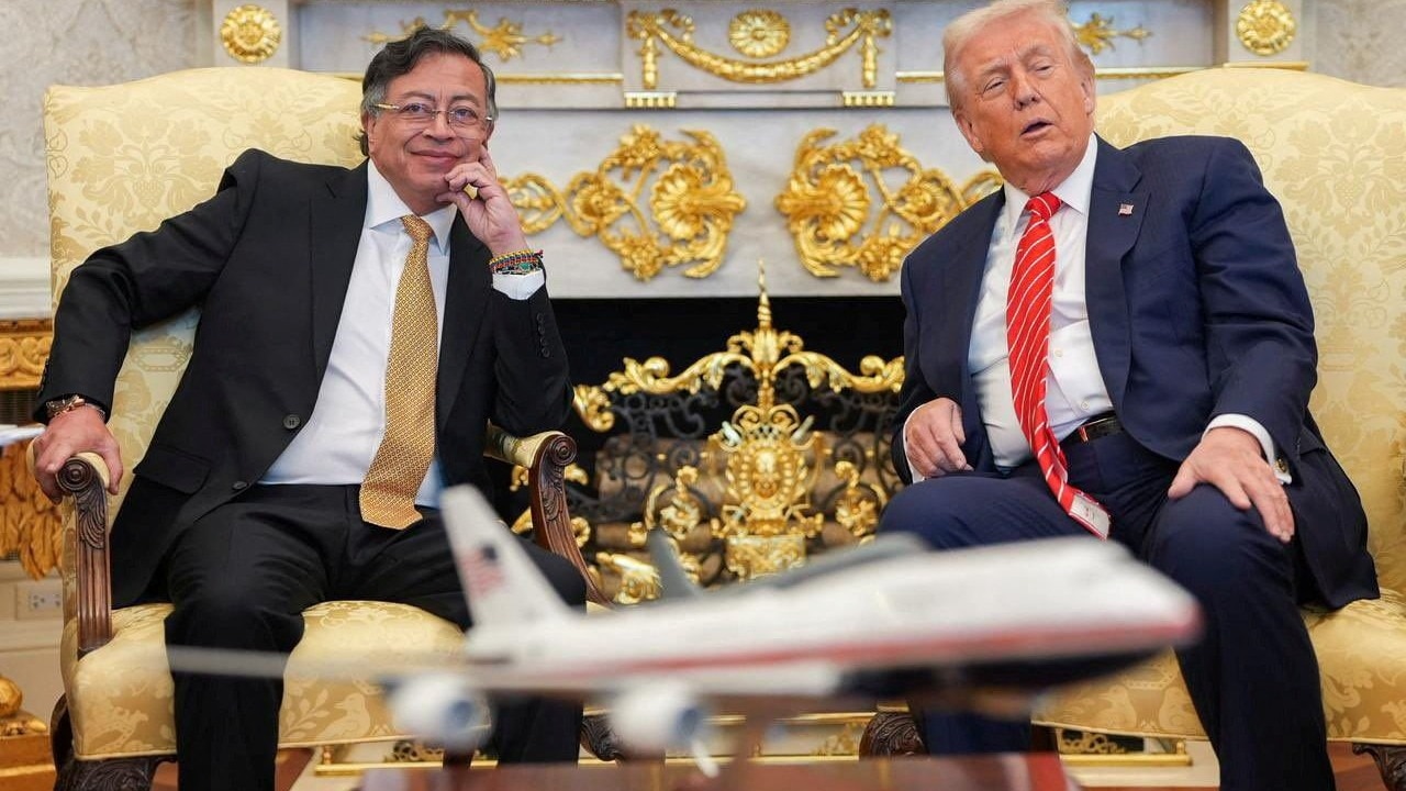 Trump rolls out red carpet for Colombian President after calling him 'sick man'