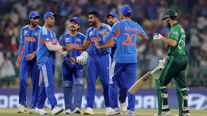 India posted 175/7 and bowled Pakistan out for 114 in 18 overs. (Reuters photo) India posted 175/7 and bowled Pakistan out for 114 in 18 overs. (Reuters photo)