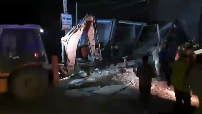 Rescue operations were launched after a building collapsed in Rajasthan's Kota. (Screengrab) Kota building collapse