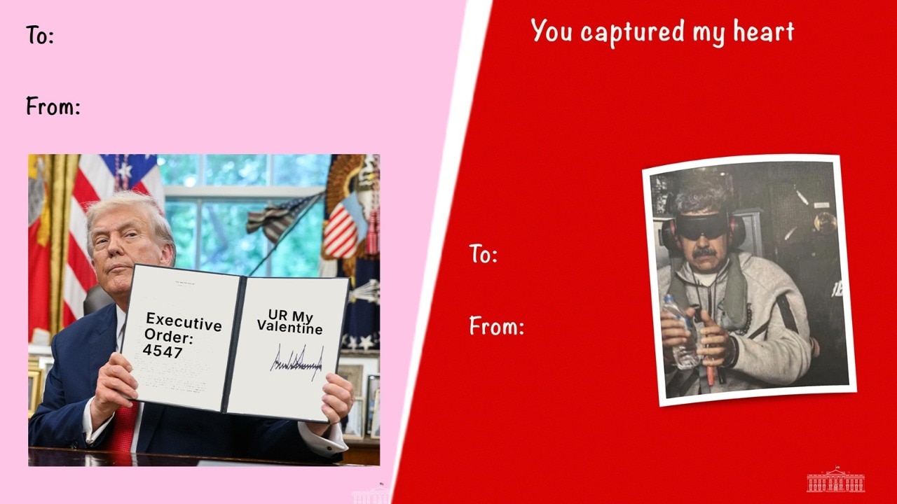 White House Valentine's: Maduro, Greenland Jabs