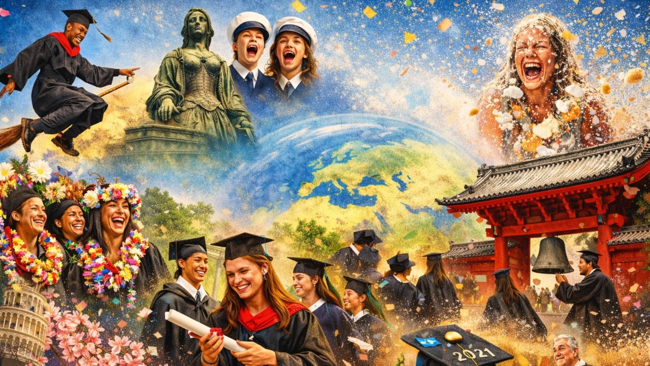 From broom jumps to egg showers: Unique graduation traditions worldwide