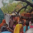 Visuals from the scene showed scores of devotees gathered inside the temple premises. Visuals from the scene showed scores of devotees gathered inside the temple premises.