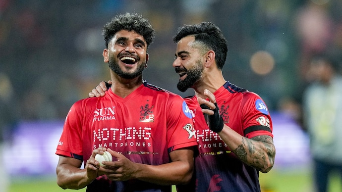 RCB vs SRH, IPL 2026: Abhinandan Singh makes his debut for Royal Challengers Bengaluru. (Image: AP) Abhinandan Singh
