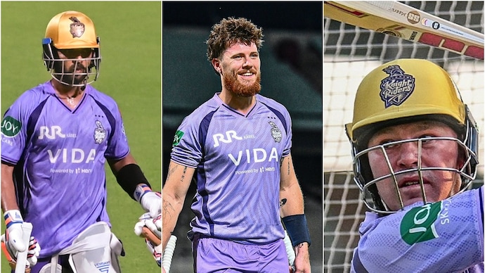 KKR will need to come up with a strong opening pair, specially vs MI. (Photo: PTI, X/KKR) Ajinkya Rahane, Finn Allen, Tim Seifert