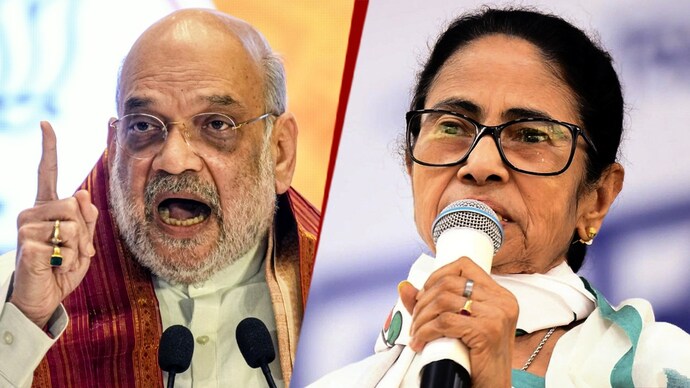 Home Minister Amit Shah and Bengal CM and Trinamool Congress boss Mamata Banerjee. (Photo: PTI) amit shah trinamool congress mamata banerjee infiltration charge sheet polls 2026