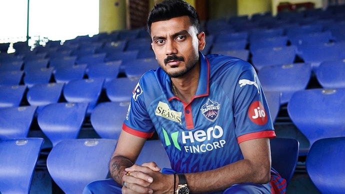 Axar Patel during Delhi Capitals jersey launch (photo: dc)