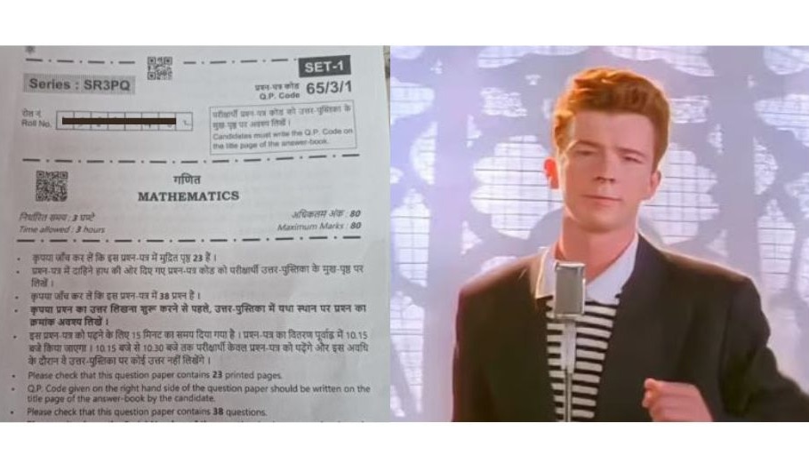 Did a CBSE Maths exam QR code 'Rickroll' students? Internet reacts to viral claim