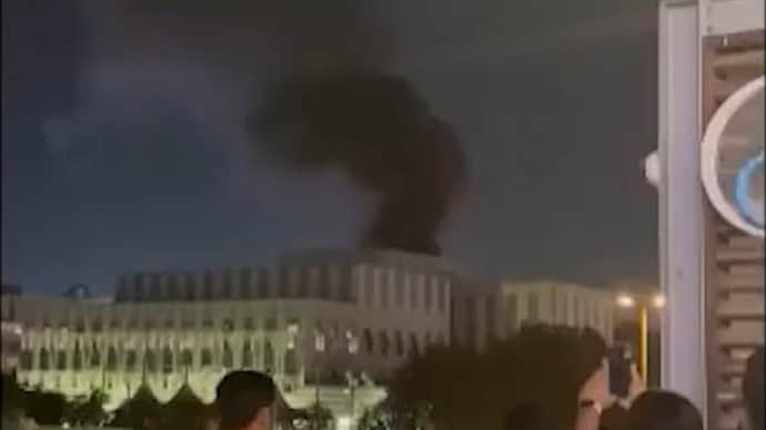 Large plume of smoke and fire was seen over the U.S. Consulate in Dubai