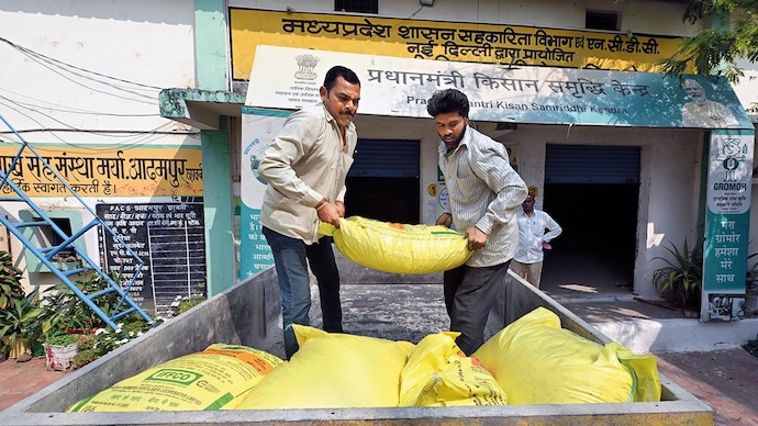 PRESSURE POINT: A fertiliser warehouse in Bhopal. Stocks are adequate for now, but import delays could spell trouble by May. (Photo: Mujeeb Faruqui)