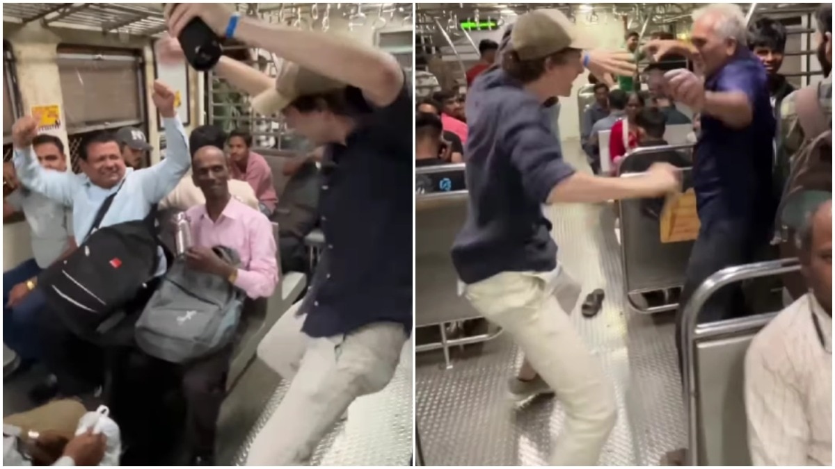 Foreigner Sparks Dance Party on Mumbai Train