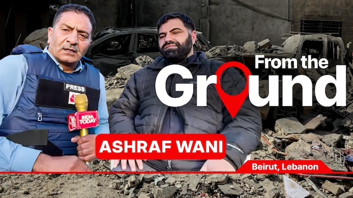 India Today’s Ashraf Wani (left) posed questions on war with Israel to Hassan, a spokesperson for Hezbollah in south Lebanon. India Today’s Ashraf Wani (left) posed questions on war with Israel to Hassan, a spokesperson for Hezbollah in south Lebanon.