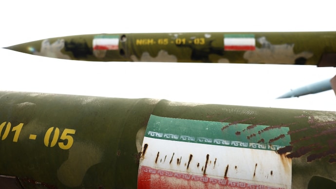 Iranian missiles are displayed in a park, amid the US-Israeli conflict with Iran, in Tehran. (Reuters photo) Iranian missiles