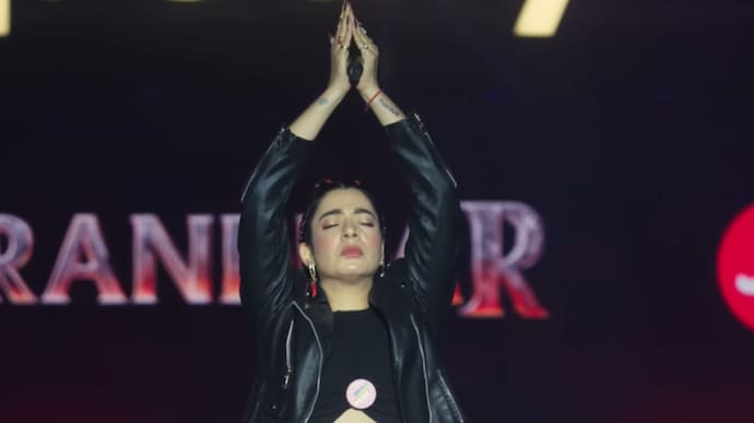 Jasmine Sandlas at Dhurandhar 2 music launch. (Photo: YouTube screengrab)