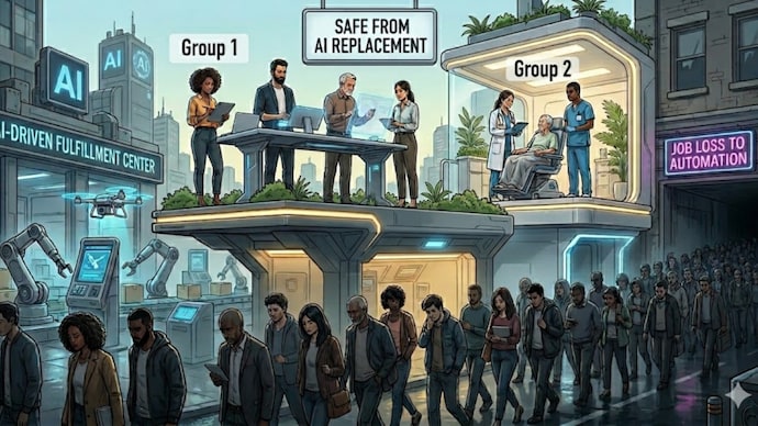 Palantir chief Alex Karp believes AI cannot replace two groups of people. (Representational image made with AI)
