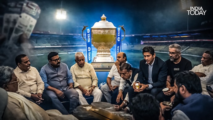 Karnataka MLAs have been allocated 2 tickets for IPL 2026 opener (Image Courtesy: PTI/Karnataka government) Karnataka ministers with Venkatesh Prasad