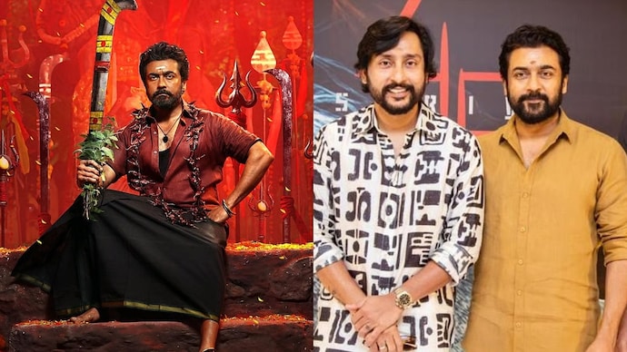 Suriya and RJ Balaji's Karuppu is expected to release in April. Surya and RJ Balaji in Karuppu