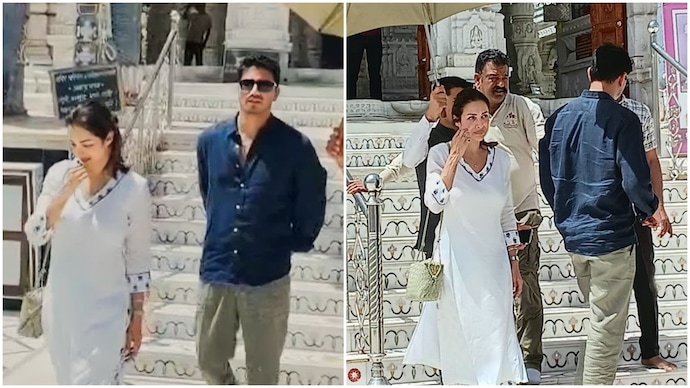 Malaika Arora and rumored boyfriend Harsh Mehta visit Rajasthan temple. Malaika Arora and rumored boyfriend Harsh Mehta visit Rajasthan temple.