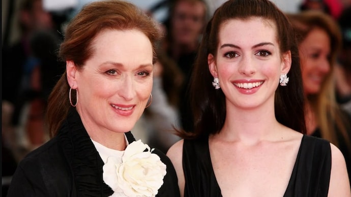 Meryl Streep and Anne Hathaway in The Devil Wears Prada 2. Meryl Streep, Anne Hathaway