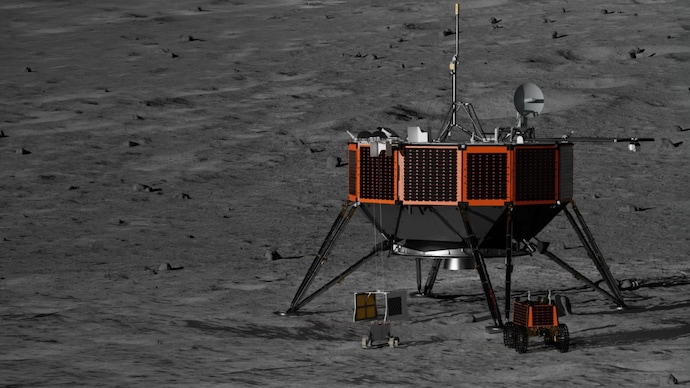 A rendering of the Intuitive Machines larger cargo class lunar lander. (Photo: Nasa) Nasa is planning to send science tools to Moon's South Pole. What are they?