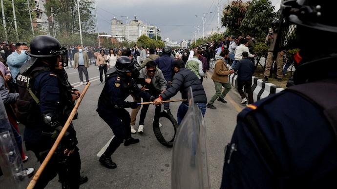 Supporters of Nepal's former Prime Minister KP Sharma Oli protest following his arrest by police in Kathmandu, Nepal on March 28, 2026. (Photo: Reuters) Nepal protest