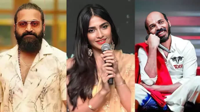 Rishab Shetty, Rukmini Vasanth and Raj B Shetty