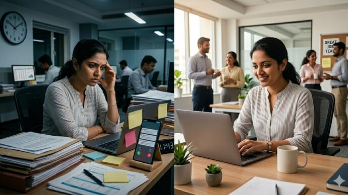 The Culture Contrast: How a supportive environment transforms the same talent from overwhelmed to empowered. (Photo: AI Generated)