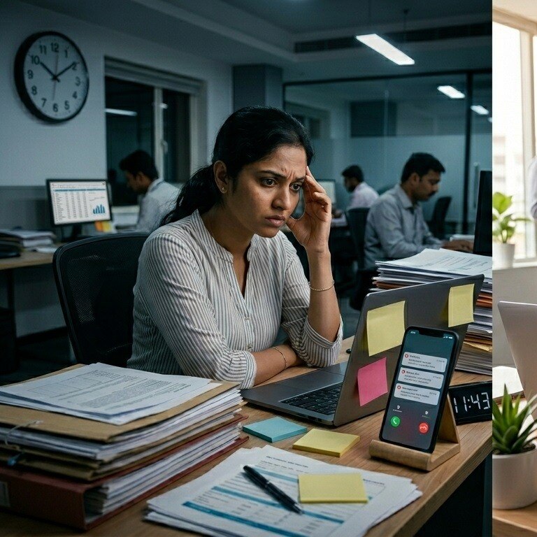The Culture Contrast: How a supportive environment transforms the same talent from overwhelmed to empowered. (Photo: AI Generated)
