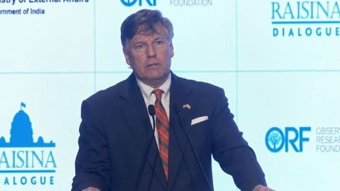 United States Deputy Secretary of State Christopher Landau speaking at the Raisina Dialogue in New Delhi. United States Deputy Secretary of State Christopher Landau speaking at the Raisina Dialogue in New Delhi.