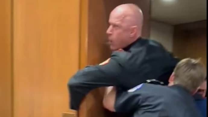 US Army veteran Brian McGinnis who protested against US' participation in Middle East conflict