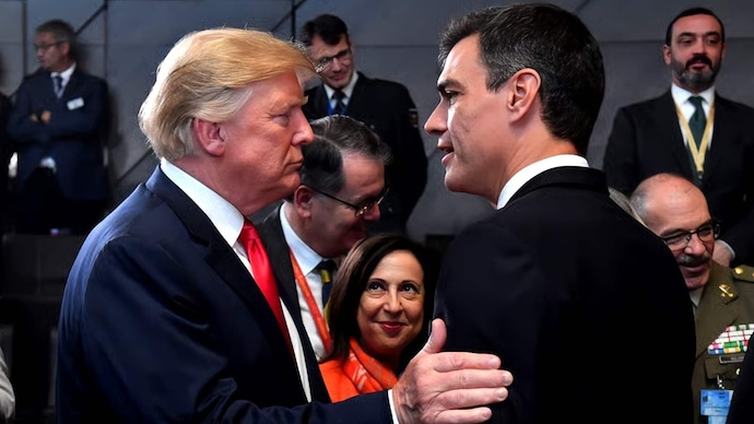 US President Donald Trump, Spanish PM Pedro Sanchez US President Donald Trump, Spanish PM Pedro Sanchez