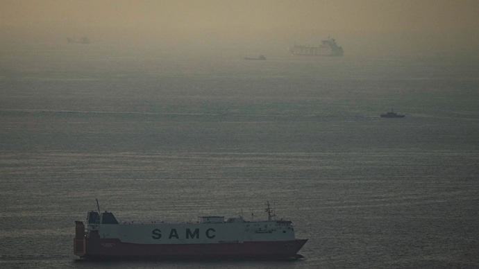 Cargo ships sail in the Arabian Gulf towards Strait of Hormuz in United Arab Emirates. (Image: AP) Hormuz