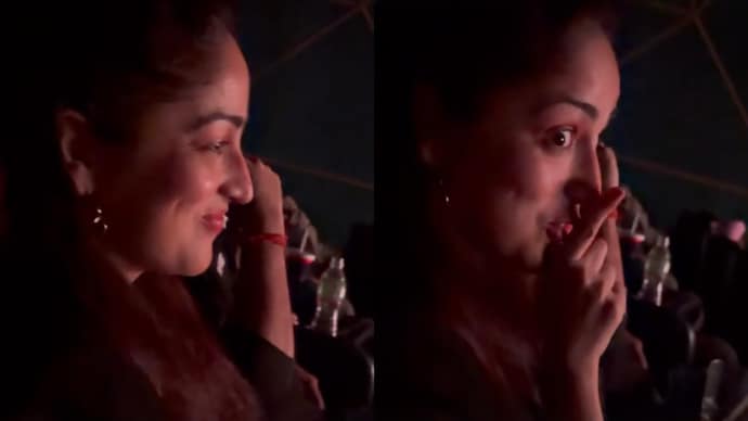 Yami Gautam was seen watching Dhurandhar 2 in a packed theatre. (Photo courtesy: Instagram/Surili Gautam) Yami Gautam