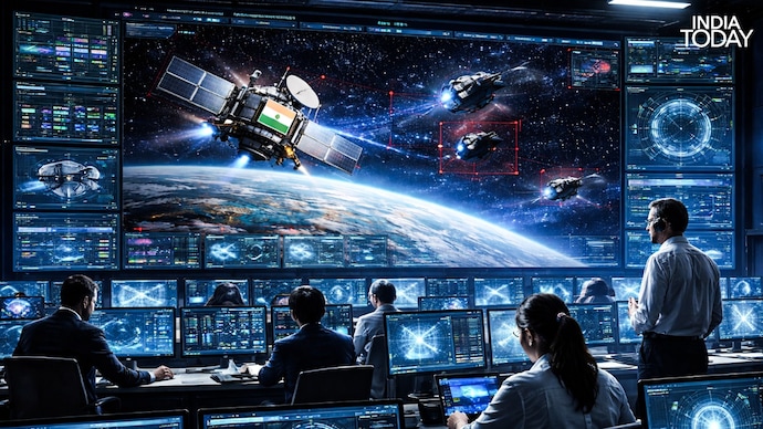 Isro’s careful tracking shows the agency is successfully managing space debris. (Representational Photo: AI) A foreign spacecraft came within 1 kilometre of an Isro satellite in 2024, triggering India's space bodyguard programme, valued at Rs 27,000 crore. (Representational Photo: India Today/Radifah Kabir)