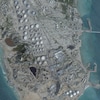 A satellite image shows an oil terminal at Kharg Island. (Reuters)