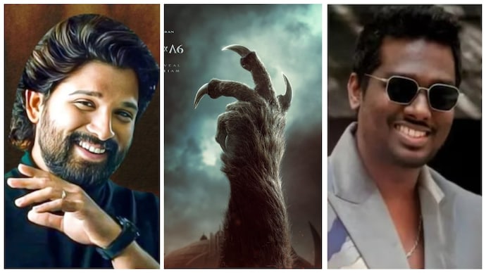 The first poster of AA22 x A6 hints at a new cinematic universe. (India Today/Vikram Gautam/Sun Pictures) AA22xA6: Allu Arjun and Atlee tease mysterious, supernatural beast in first poster