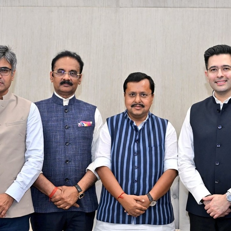 Raghav Chadha, Sandeep Pathak, Ashok Mittal join BJP after quitting AAP