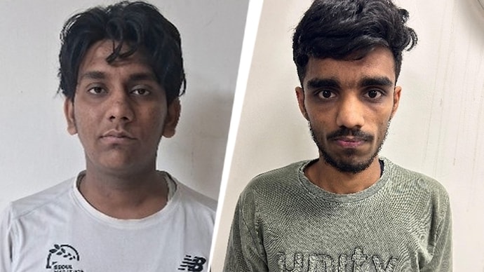 Accused Sameer Khan (left), Tushar Chauhan alias Hizbullah Khan (right)