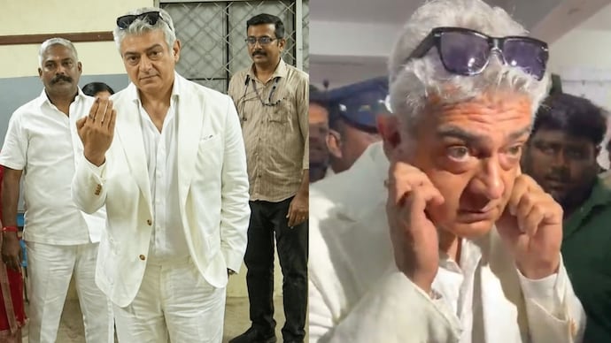Ajith Kumar cast his vote in the Tamil Nadu Assembly elections on Thursday. ajit kumar vote