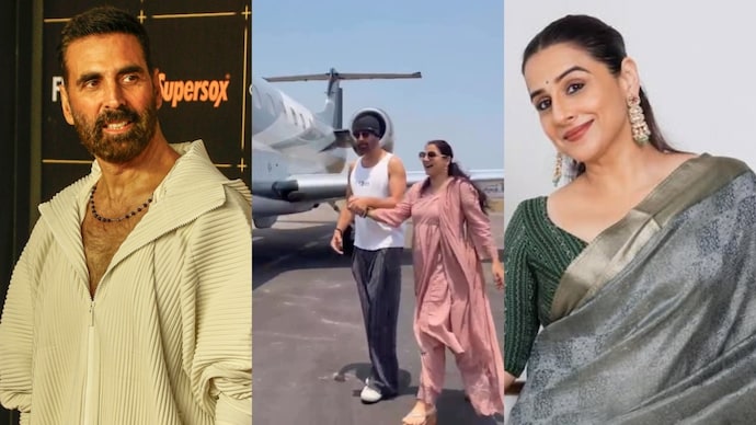 Akshay Kumar, Vidya Balan leave for Kerala for their next film. (Credits: PTI, Instagram/@akshaykumar @vidyabalan) Akshay Kumar, Vidya Balan