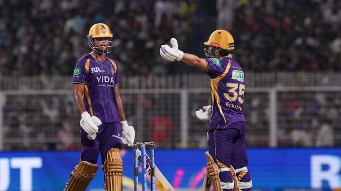 IPL 2026: Angkrish was part of two disastrous run-outs which effectively costed KKR the match vs SRH. (Photo: PTI) Angkrish Raghuvanshi, Rinku Singh