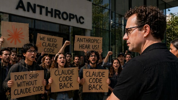 Internet erupted in outrage after Anthropic seemingly removed Claude Code access from its Pro plan on its website. (Representational image made with AI)