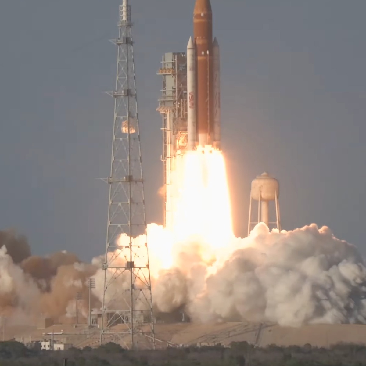 Moment four astronauts launched on first Moon mission of 21st century