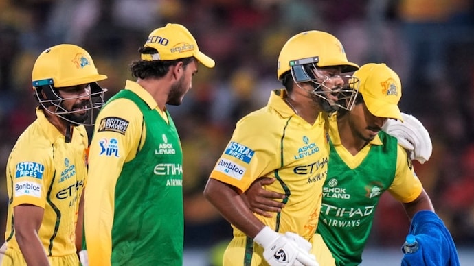 Ayush Mhatre suffered a hamstring injury during SRH vs CSK. (PTI Photo) Ayush Mhatre